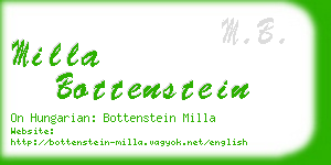 milla bottenstein business card